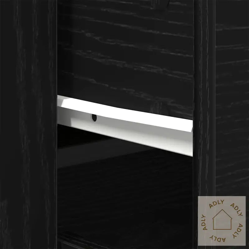 Highboard Svart Eik 80X33X150 Cm Konstruert Tre