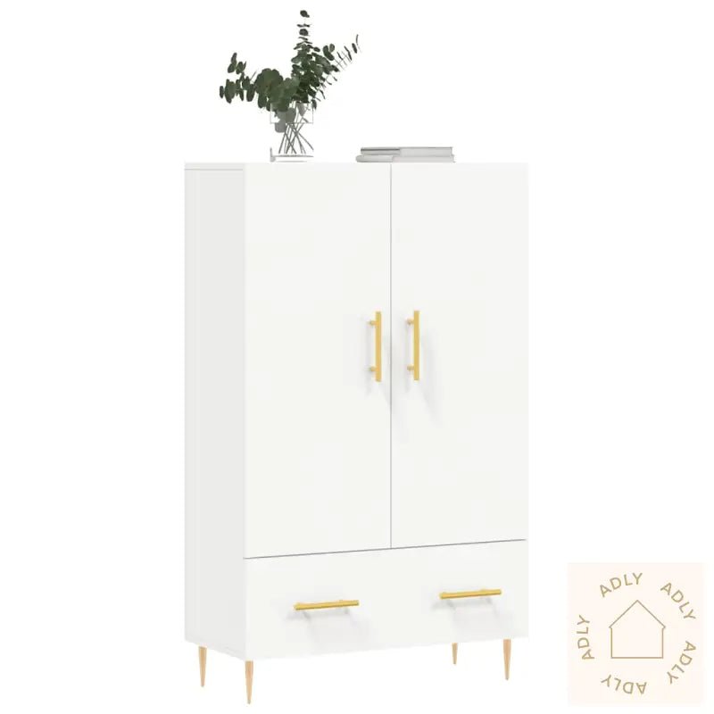 Highboard Hvit 69,5X31X115 Cm Konstruert Tre