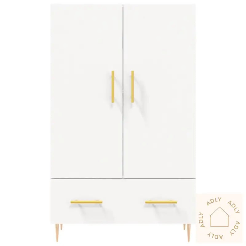 Highboard Hvit 69,5X31X115 Cm Konstruert Tre
