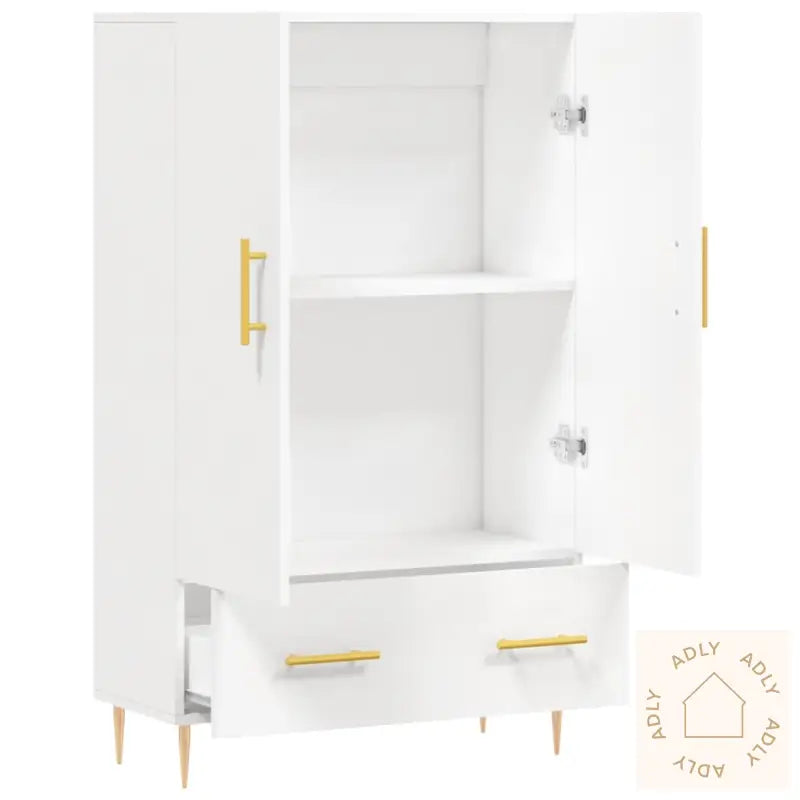 Highboard Hvit 69,5X31X115 Cm Konstruert Tre