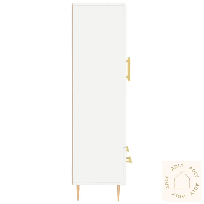 Highboard Hvit 69,5X31X115 Cm Konstruert Tre