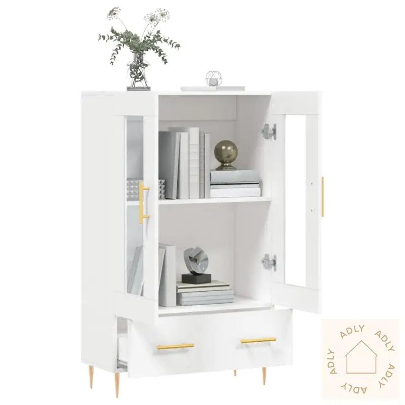Highboard Hvit 69,5X31X115 Cm Konstruert Tre