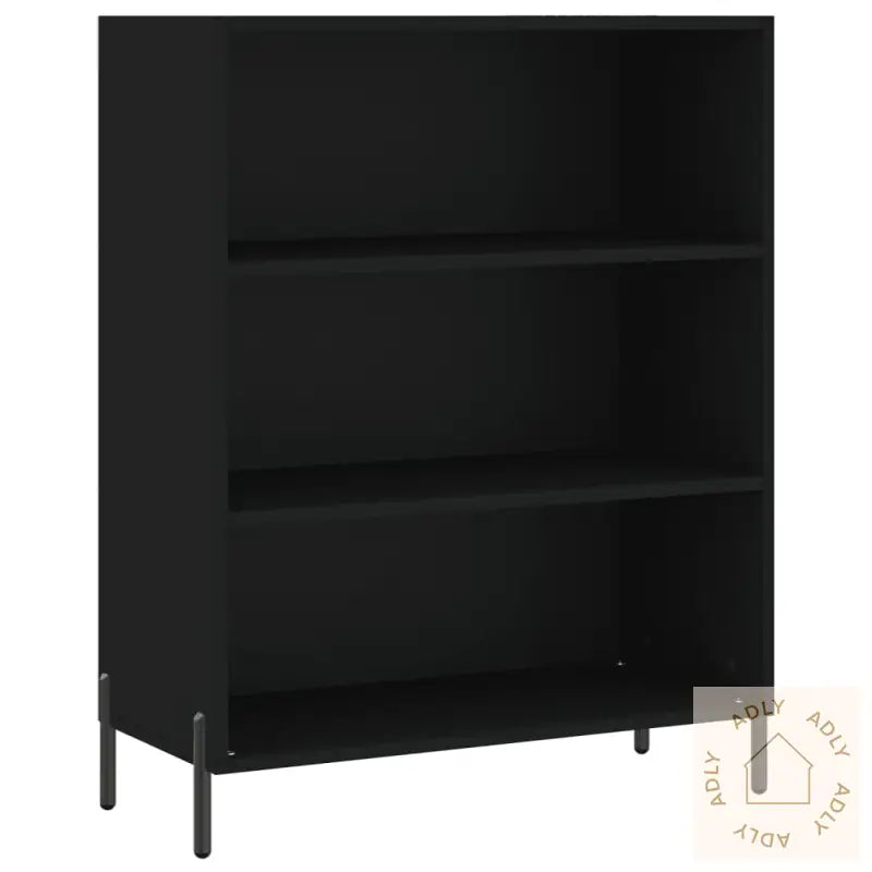Highboard Svart 69,5X32,5X180 Cm Konstruert Tre