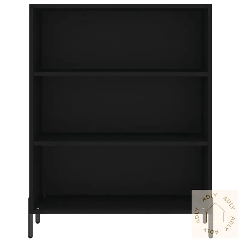 Highboard Svart 69,5X32,5X180 Cm Konstruert Tre