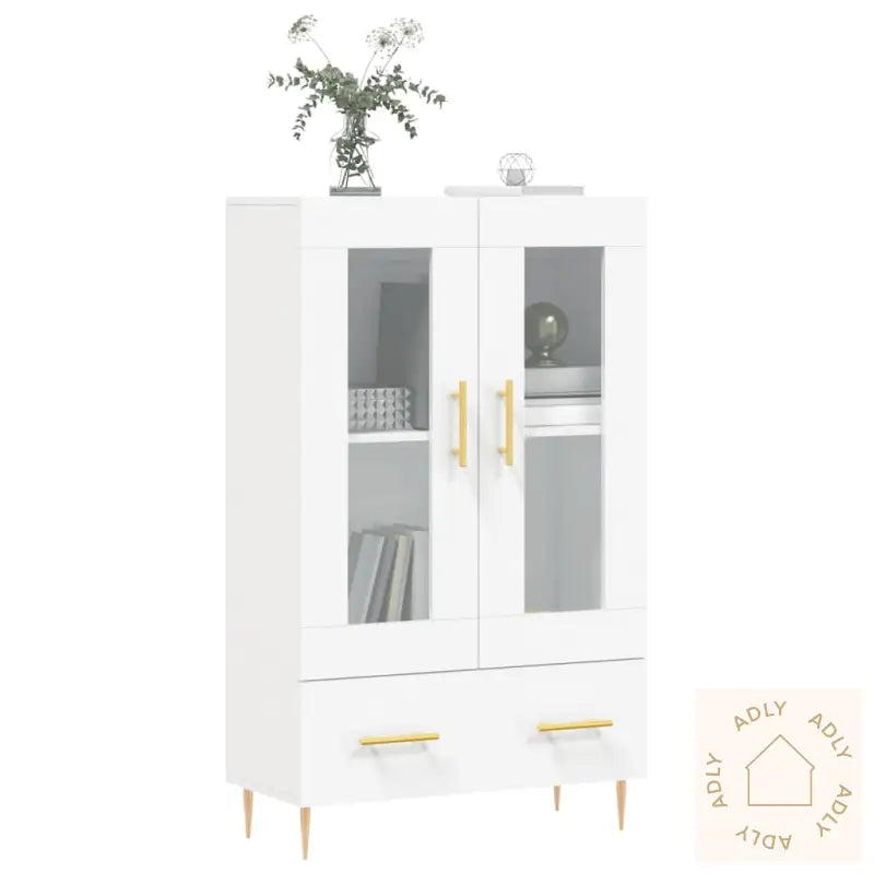 Highboard Hvit 69,5X31X115 Cm Konstruert Tre