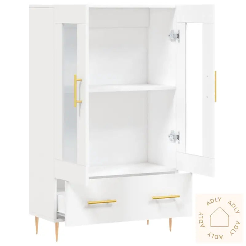 Highboard Hvit 69,5X31X115 Cm Konstruert Tre