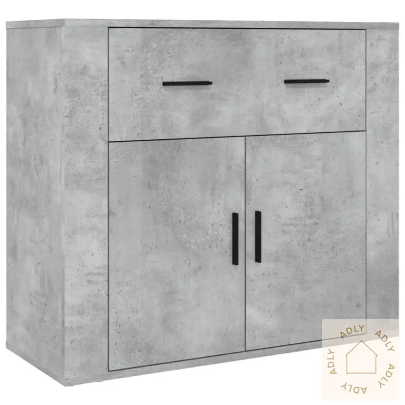 Highboard Betonggrå Konstruert Tre