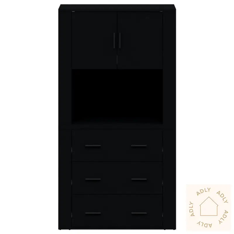 Highboard Svart Konstruert Tre