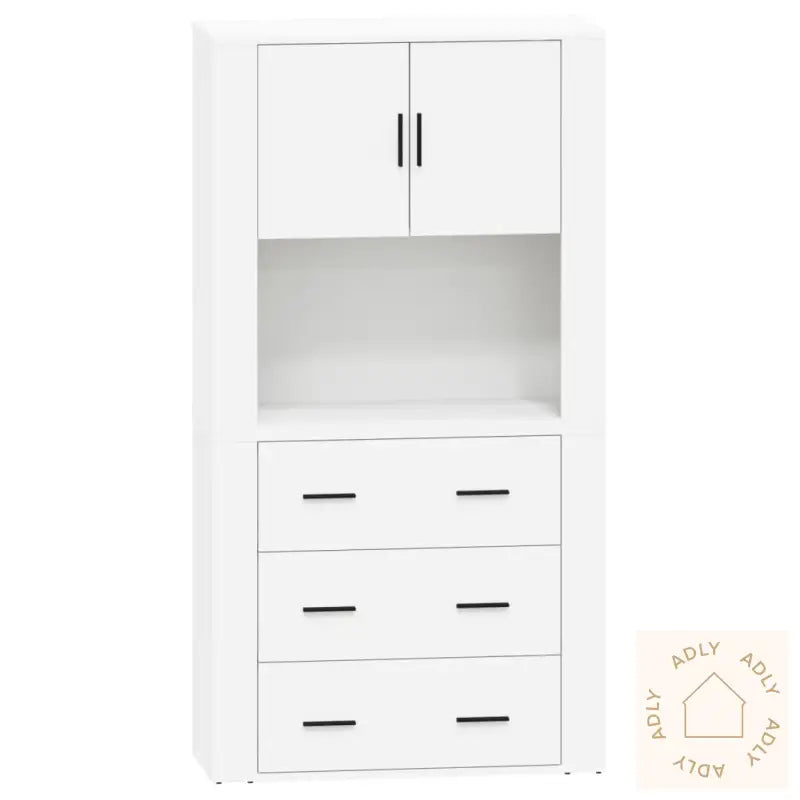 Highboard Hvit Konstruert Tre
