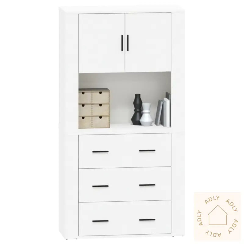 Highboard Hvit Konstruert Tre