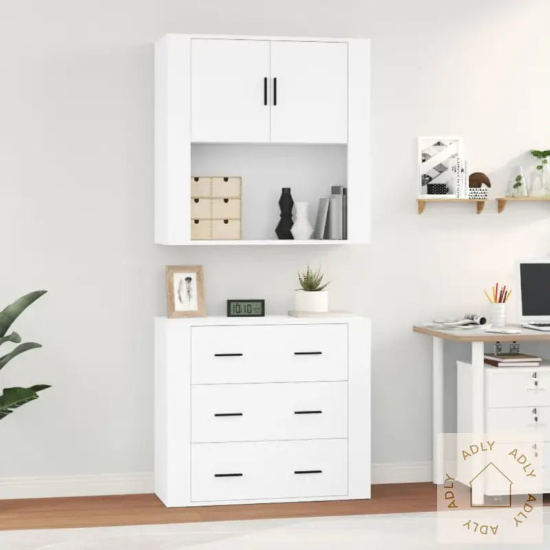 Highboard Hvit Konstruert Tre