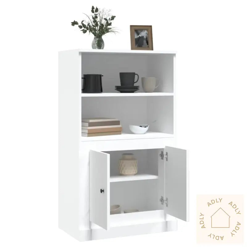 Highboard Hvit 60X35,5X103,5 Cm Konstruert Tre