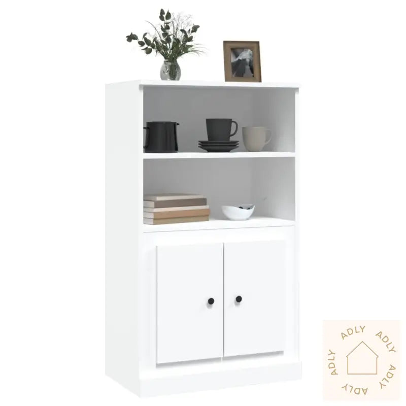 Highboard Hvit 60X35,5X103,5 Cm Konstruert Tre