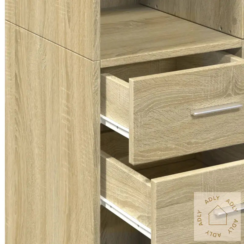 Highboard Sonoma Eik 70X42,5X185 Cm Konstruert Tre