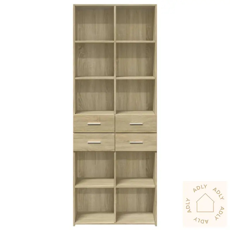 Highboard Sonoma Eik 70X42,5X185 Cm Konstruert Tre