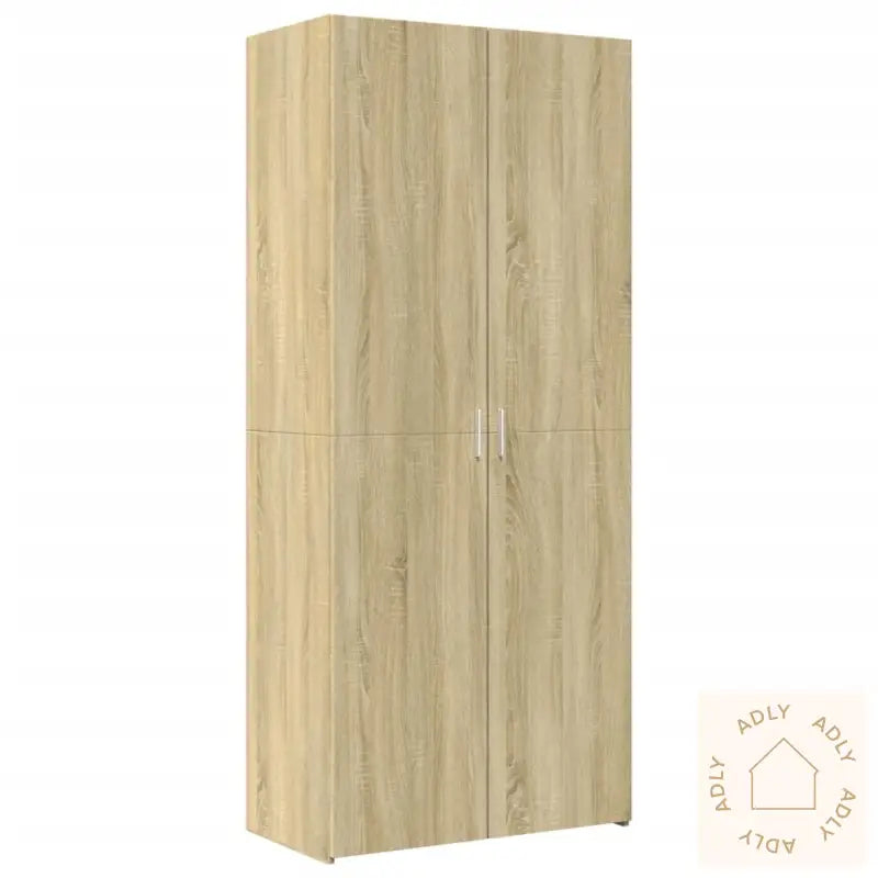 Highboard Sonoma Eik 80X42,5X185 Cm Konstruert Tre