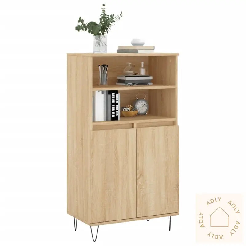 Highboard Sonoma Eik 60X36X110 Cm Konstruert Tre