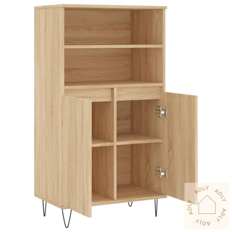 Highboard Sonoma Eik 60X36X110 Cm Konstruert Tre
