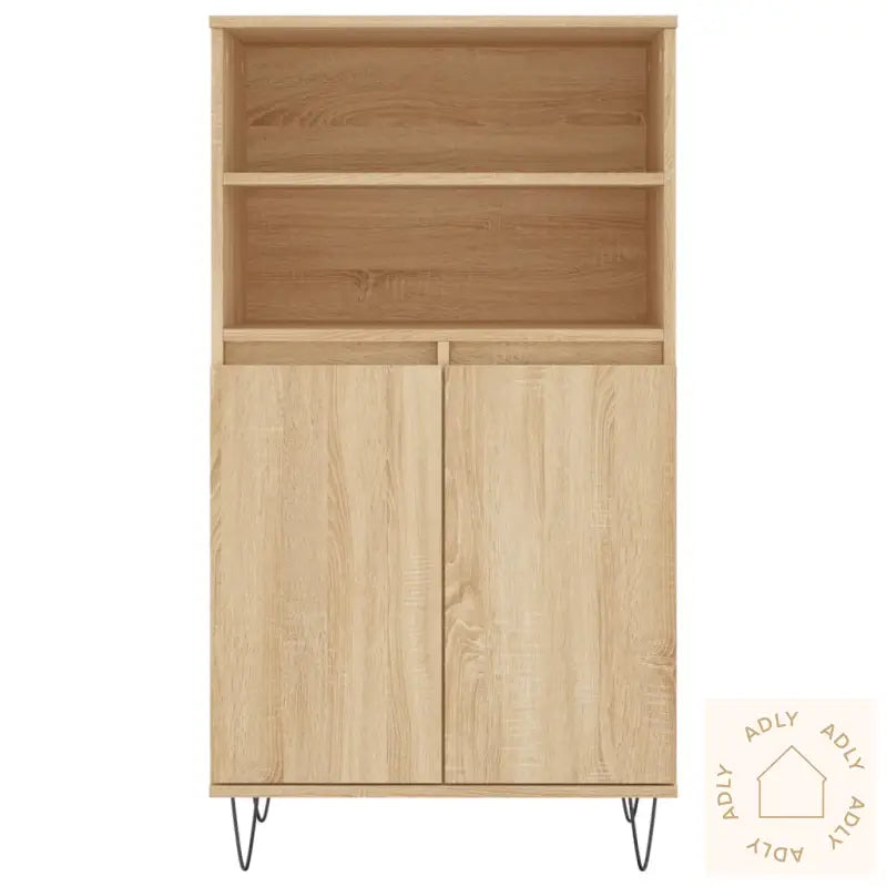 Highboard Sonoma Eik 60X36X110 Cm Konstruert Tre
