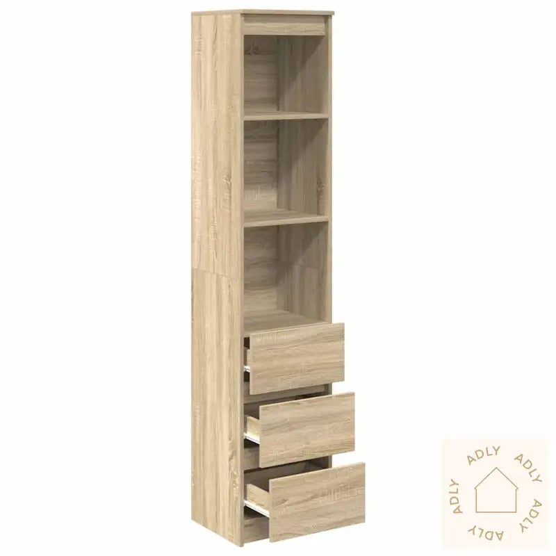 Høybord Sonoma Eik 37,5X35X180 Cm Konstruert Tre