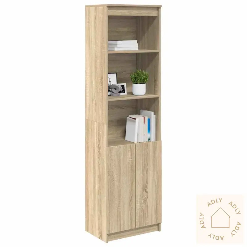 Highboard Sonoma Eik 50X35X180 Cm Konstruert Tre