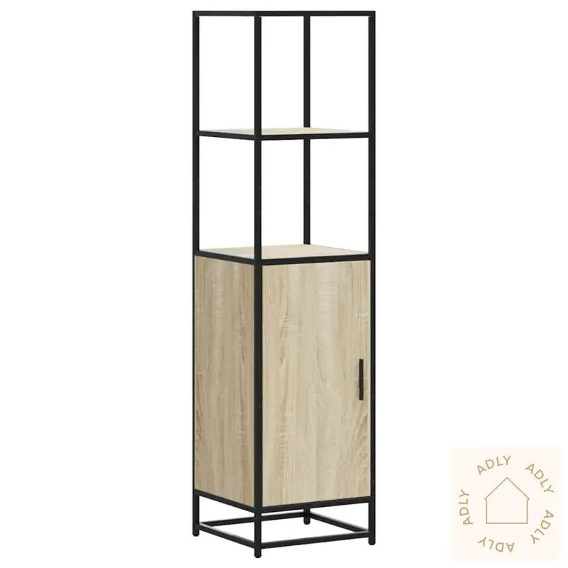 Highboard Sonoma Eik 35,5X35X139 Cm Konstruert Tre Og Metall