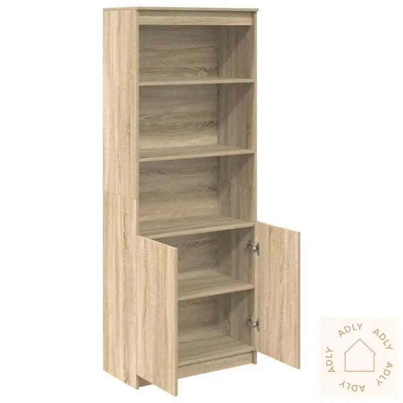 Highboard Sonoma Eik 70X35X180 Cm Konstruert Tre