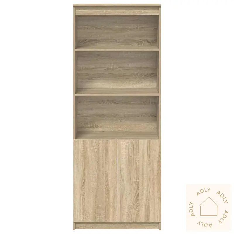 Highboard Sonoma Eik 70X35X180 Cm Konstruert Tre