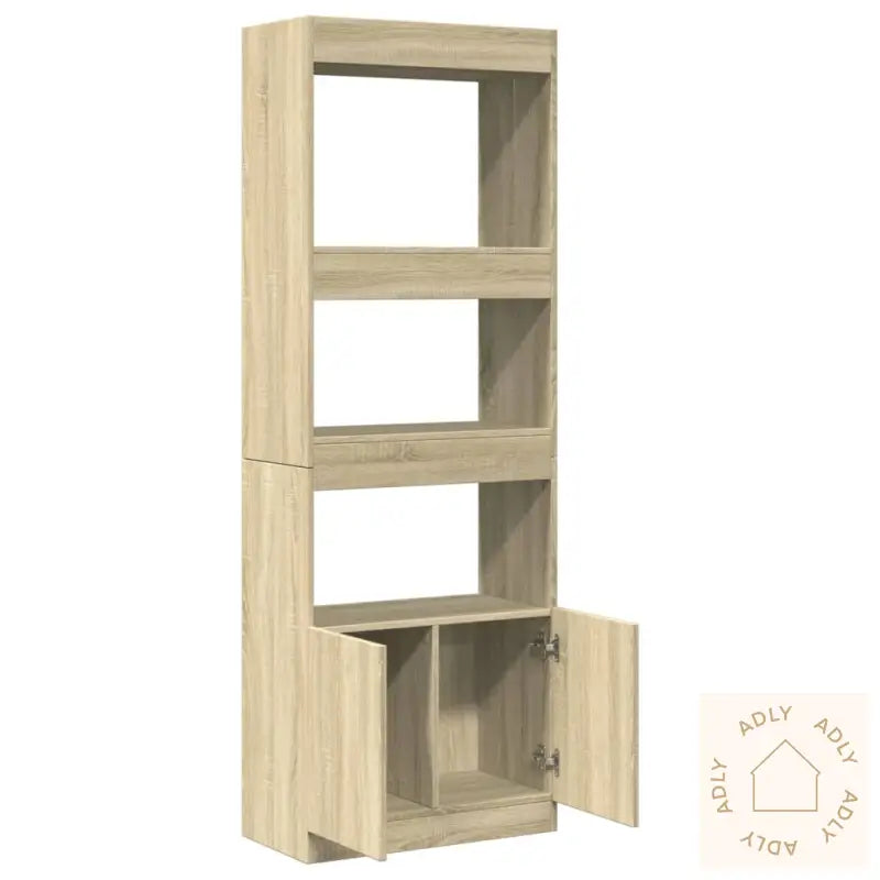 Highboard Sonoma Eik 63X33X180 Cm Konstruert Tre