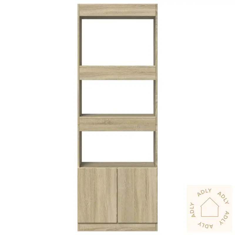 Highboard Sonoma Eik 63X33X180 Cm Konstruert Tre