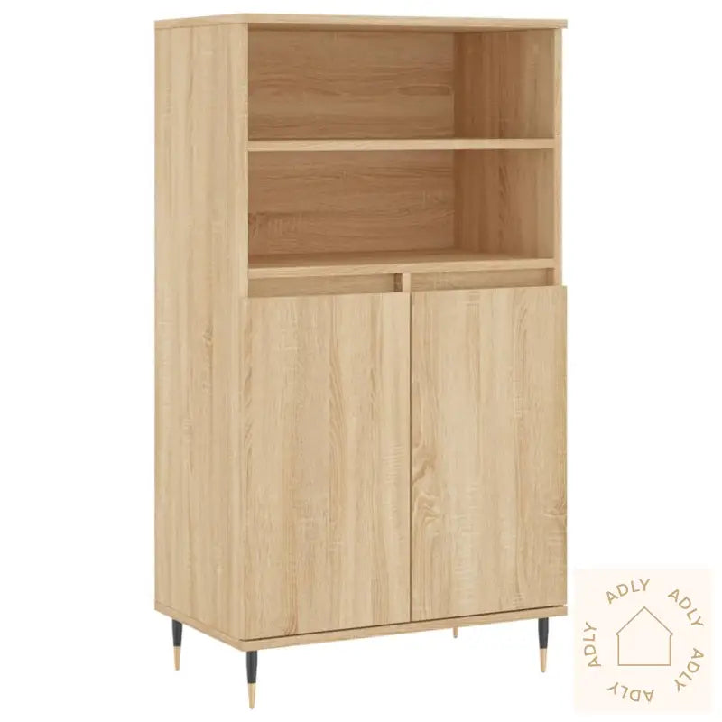 Highboard Sonoma Eik 60X36X110 Cm Konstruert Tre
