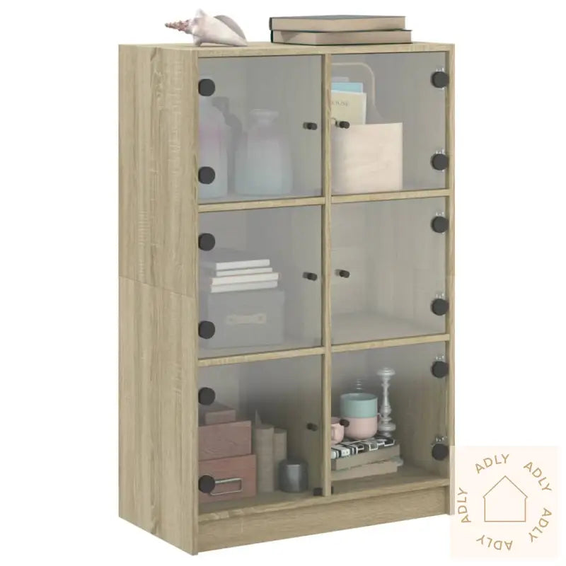 Highboard Med Dører Sonoma Eik 68X37X109 Cm Konstruert Tre