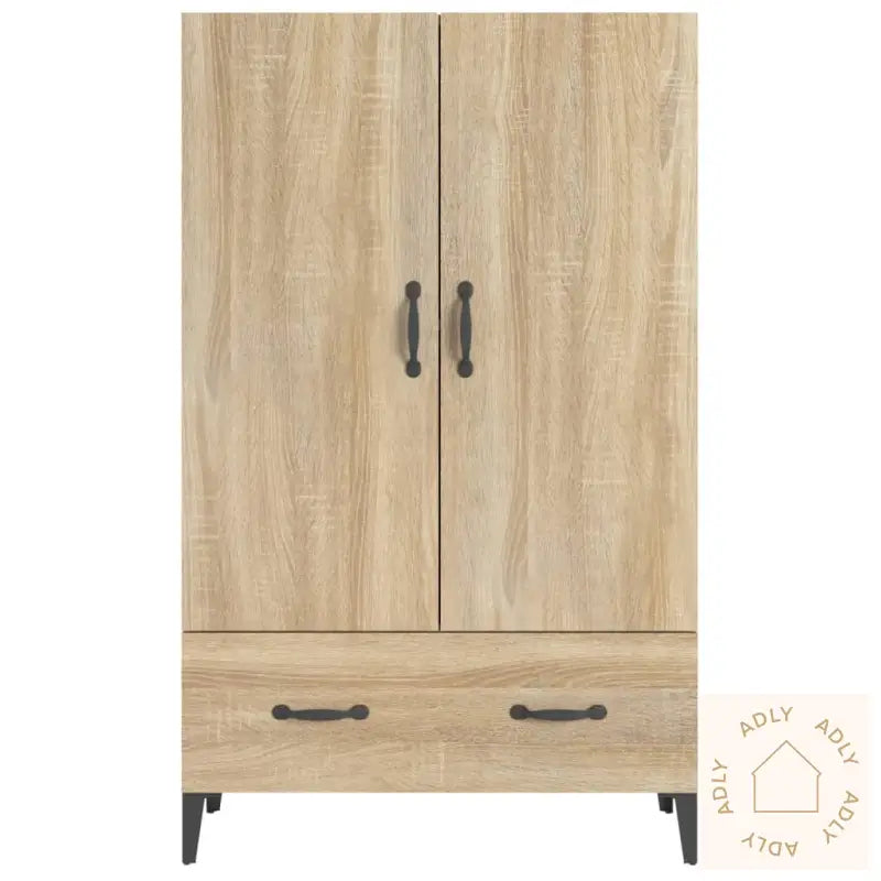 Highboard Sonoma Eik 70X31X115 Cm Konstruert Tre