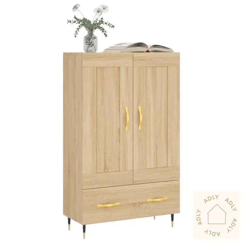 Highboard Sonoma Eik 69,5X31X115 Cm Konstruert Tre