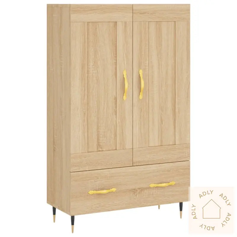 Highboard Sonoma Eik 69,5X31X115 Cm Konstruert Tre