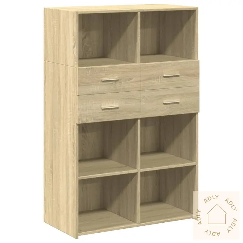 Hylle Sonoma Eik 80X42,5X124 Cm Konstruert Tre