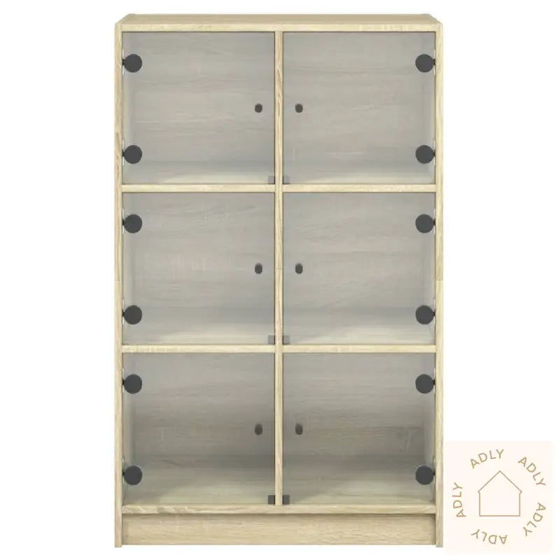 Highboard Med Dører Sonoma Eik 68X37X109 Cm Konstruert Tre