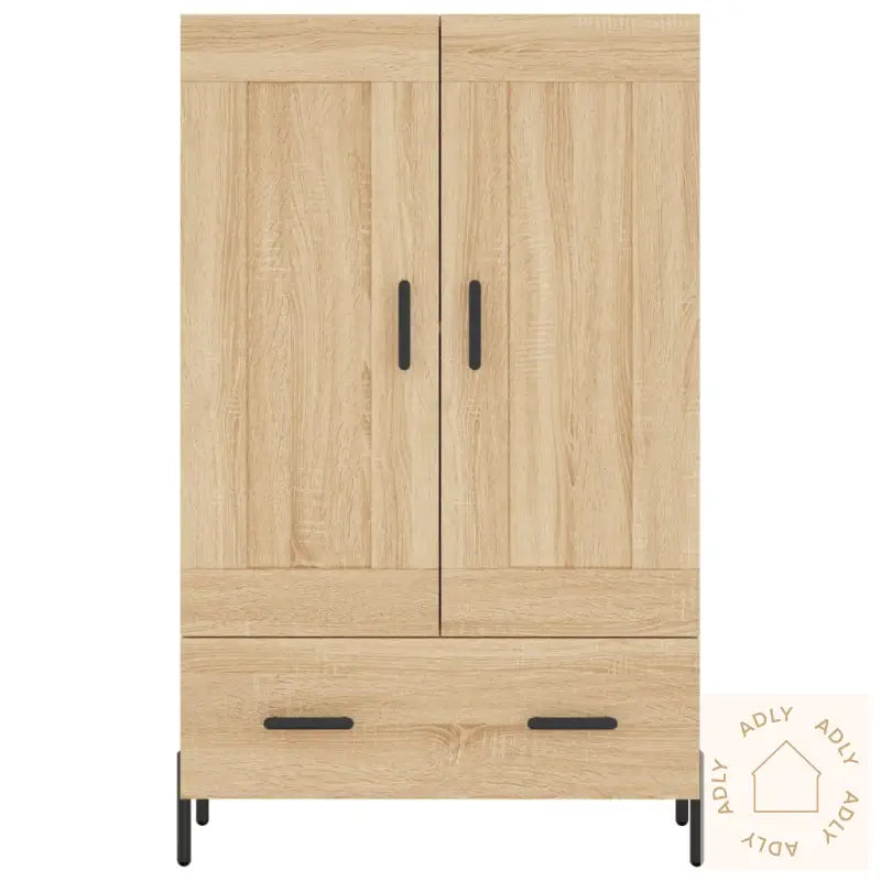 Highboard Sonoma Eik 69,5X31X115 Cm Konstruert Tre