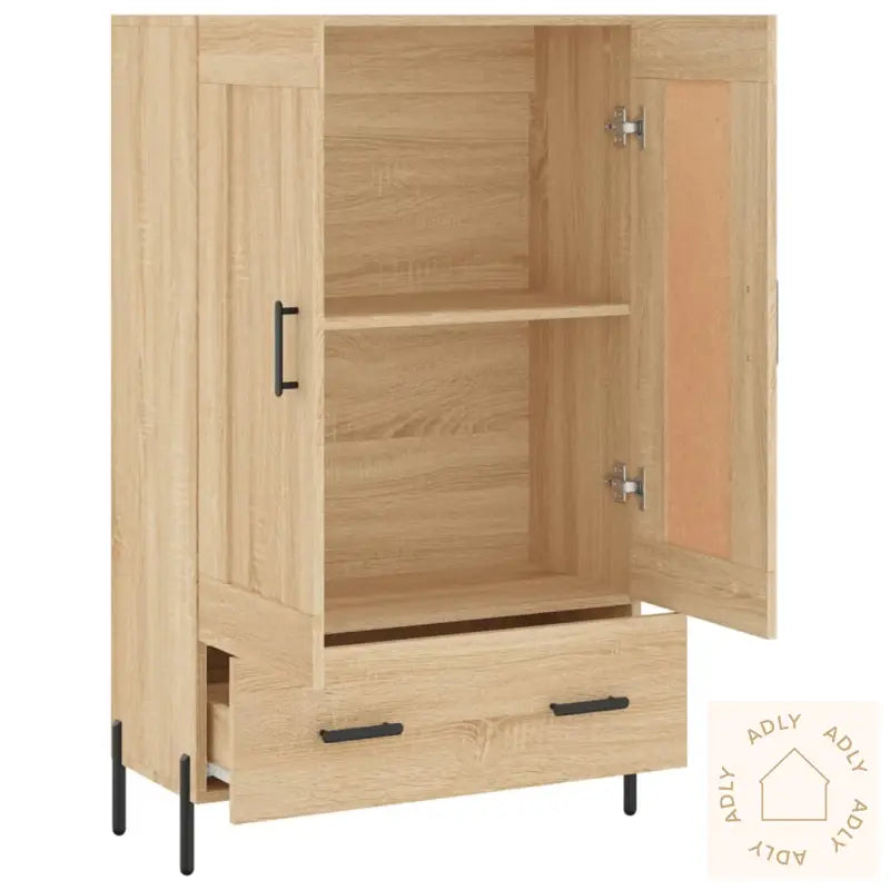 Highboard Sonoma Eik 69,5X31X115 Cm Konstruert Tre