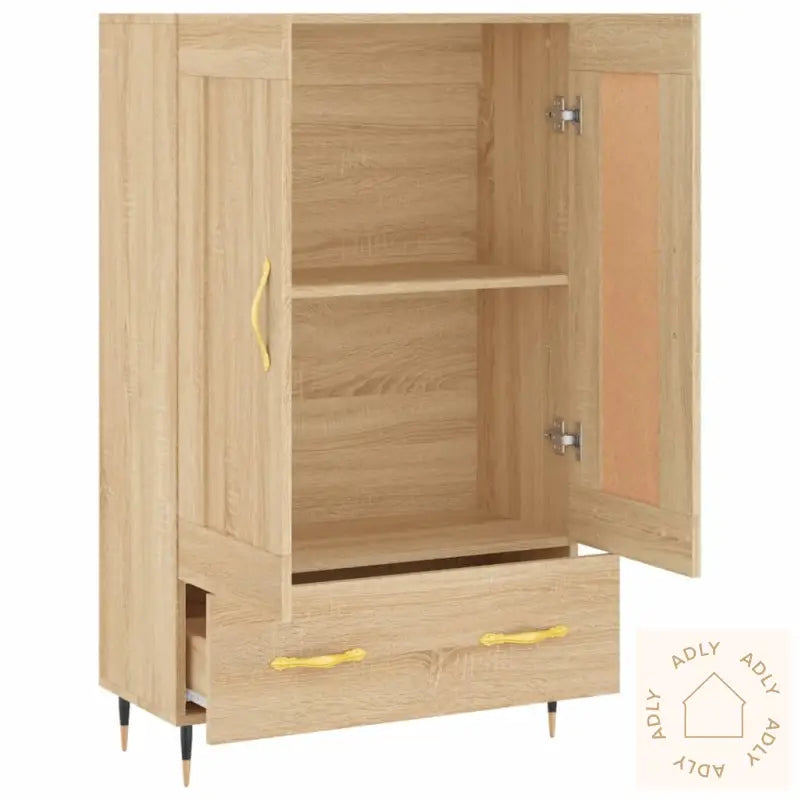 Highboard Sonoma Eik 69,5X31X115 Cm Konstruert Tre