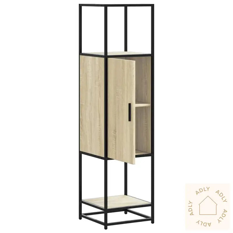 Highboard Sonoma Eik 35,5X35X139 Cm Konstruert Tre Og Metall