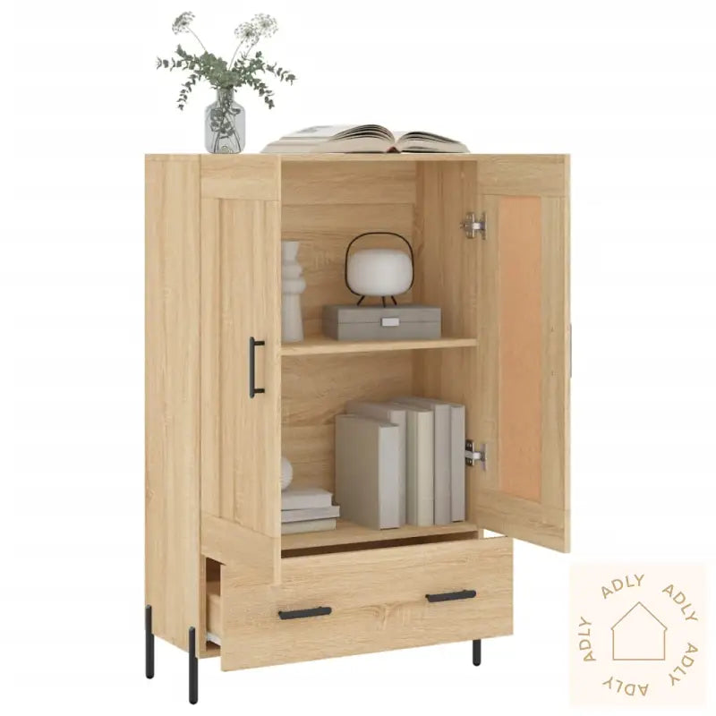 Highboard Sonoma Eik 69,5X31X115 Cm Konstruert Tre