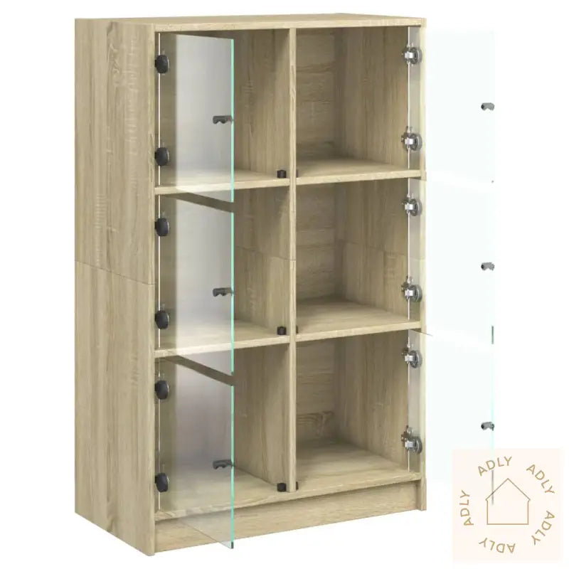 Highboard Med Dører Sonoma Eik 68X37X109 Cm Konstruert Tre