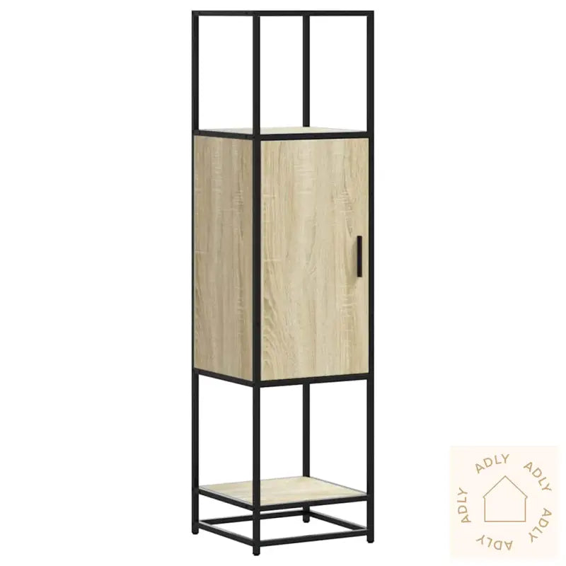 Highboard Sonoma Eik 35,5X35X139 Cm Konstruert Tre Og Metall