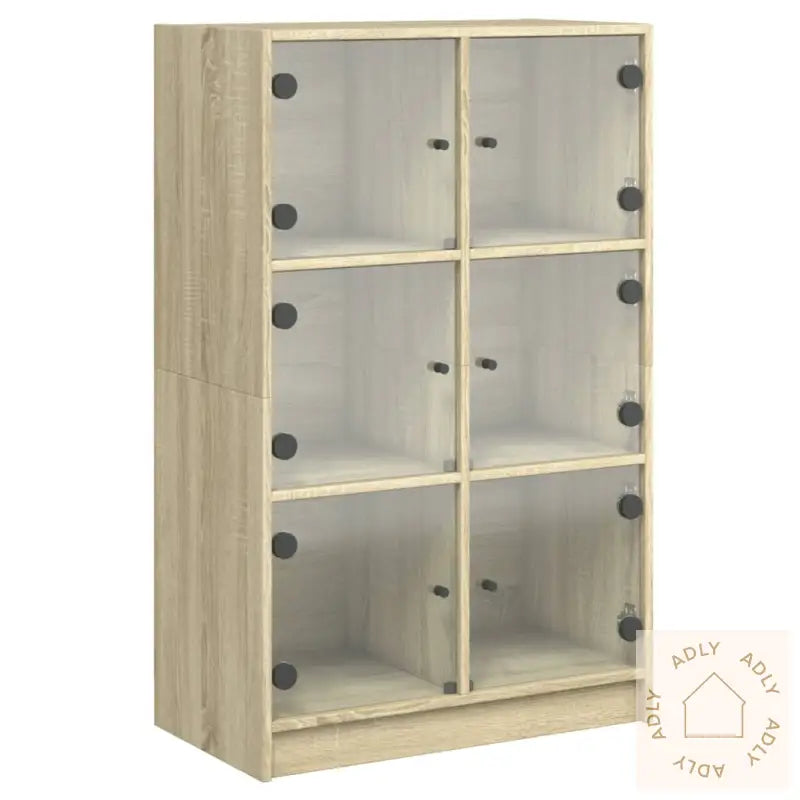 Highboard Med Dører Sonoma Eik 68X37X109 Cm Konstruert Tre