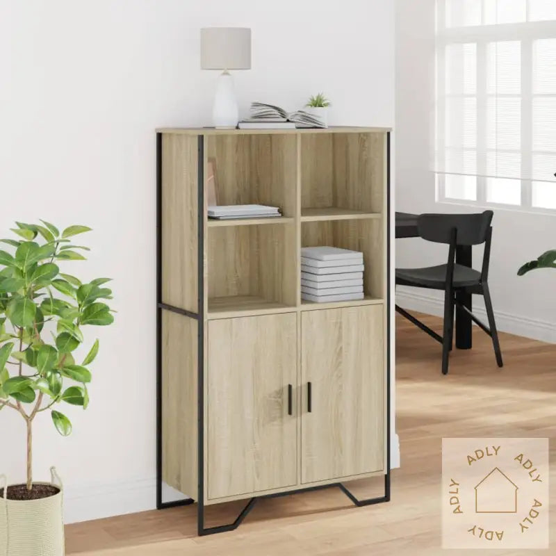 Highboard Sonoma Eik 79,5X35,5X137,5 Cm Konstruert Tre