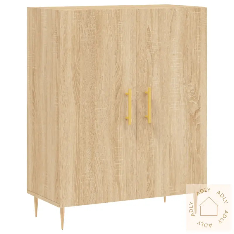 Highboard Sonoma Eik 69,5X34X180 Cm Konstruert Tre