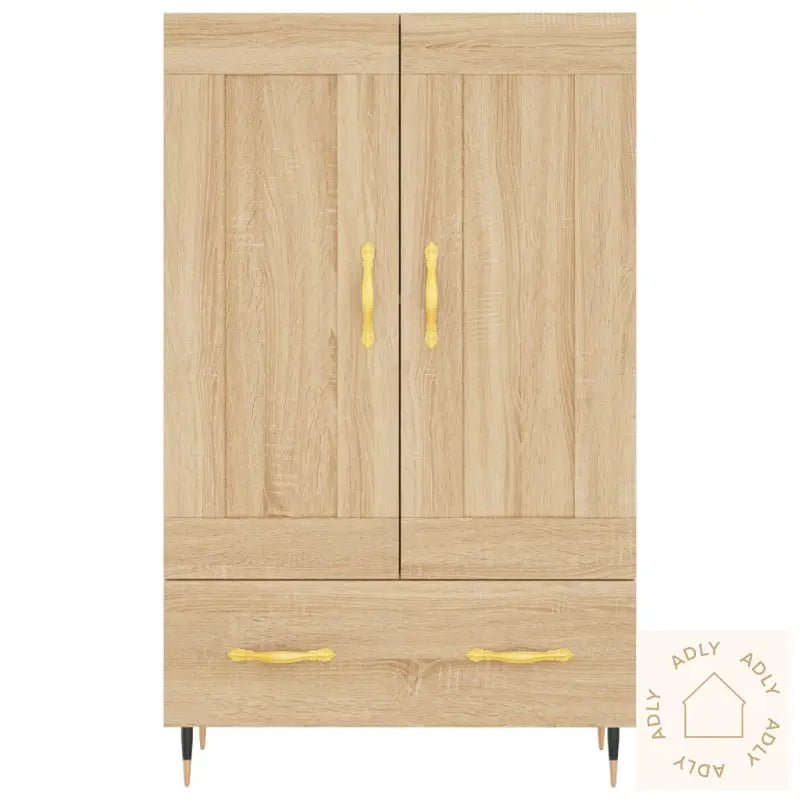 Highboard Sonoma Eik 69,5X31X115 Cm Konstruert Tre
