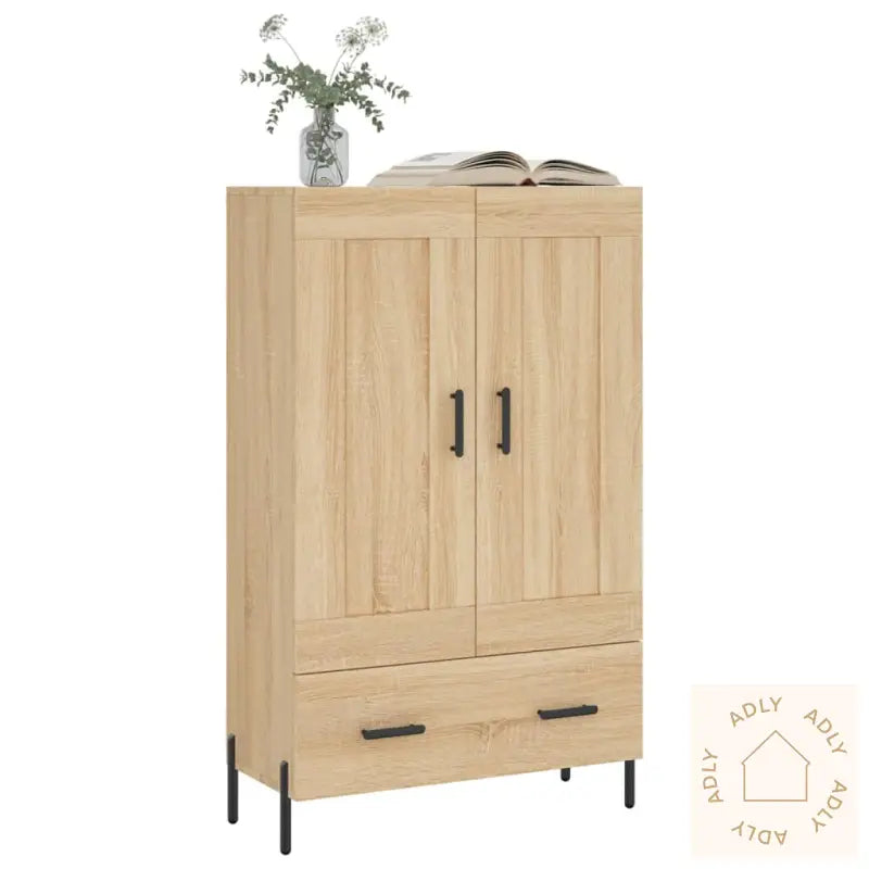 Highboard Sonoma Eik 69,5X31X115 Cm Konstruert Tre