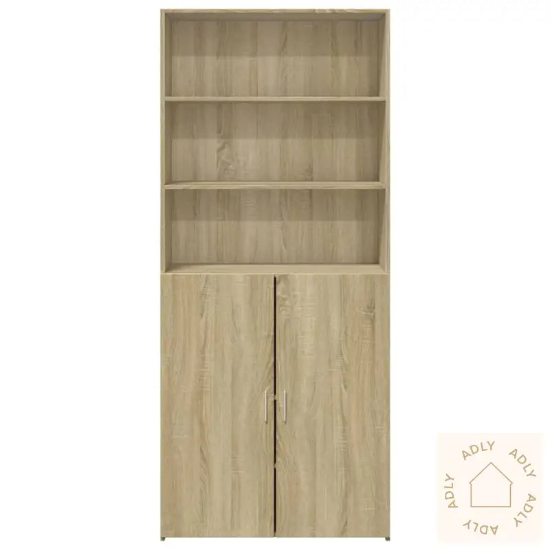 Highboard Sonoma Eik 80X42,5X185 Cm Konstruert Tre